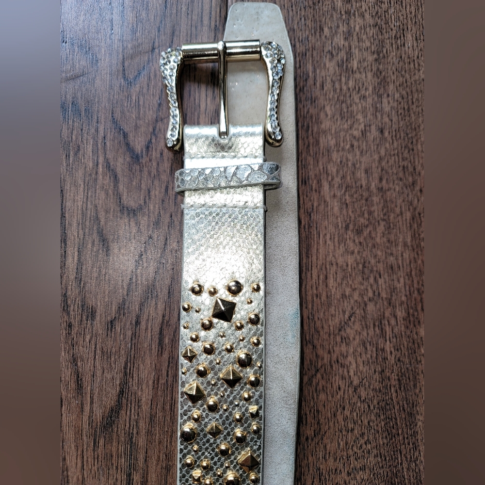 Silver and Gold Studded Belt